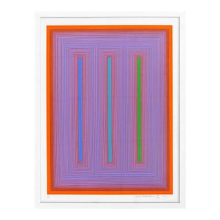 Richard Anuszkiewicz, Sequential Ix, Hand Signed Screen Print, Edition 189/200, Framed, 1972 For Sale