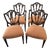 Set of 4 Mahogany Carved Shield Back Dining Chairs For Sale