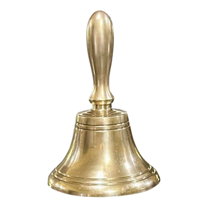 Vintage Extra Large Brass Bell with Brass Handle