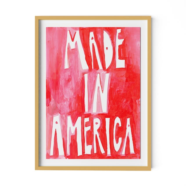 Virginia Chamlee Made In America by Virginia Chamlee in Gold Frame, Large Art Print For Sale - Image 4 of 4
