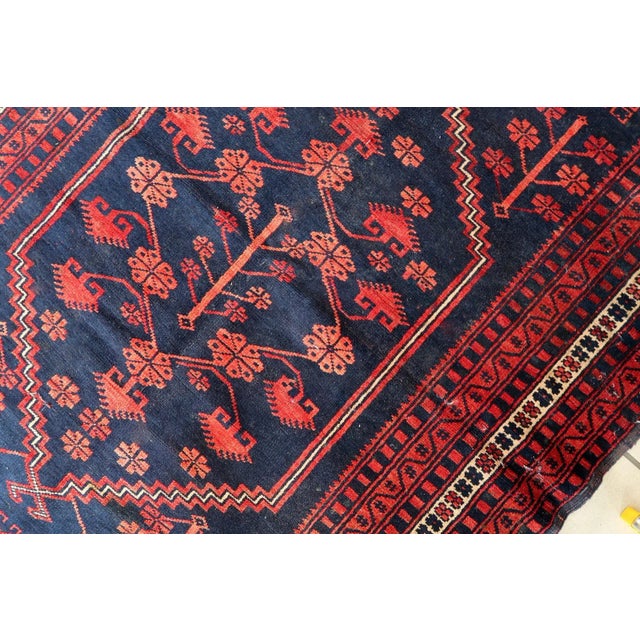 1940s Handmade Vintage Caucasian Karabagh Rug 3.9' X 5.8' For Sale - Image 4 of 10