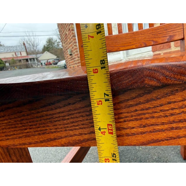 Late 20th Century Art & Craft Style Mission Oak Dining Chairs For Sale In Washington DC - Image 6 of 16