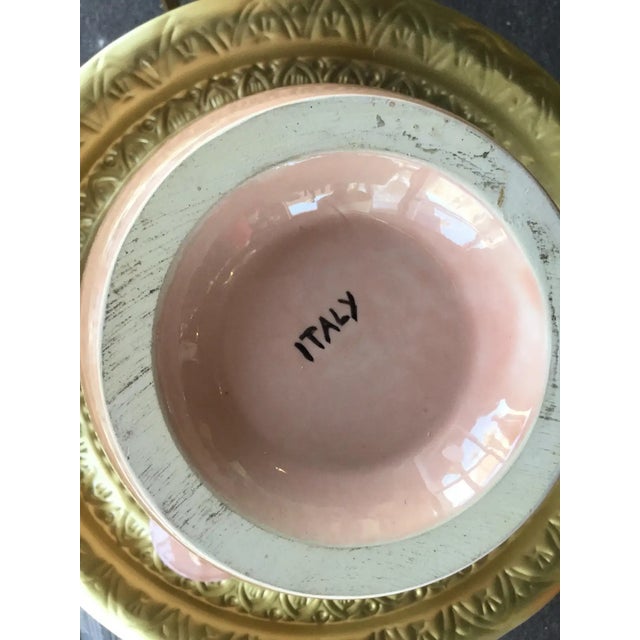 A Italian ceramic ginger jar with lid from a vintage designer Palm Springs estate. Beautiful blush pink ceramic. Signed...