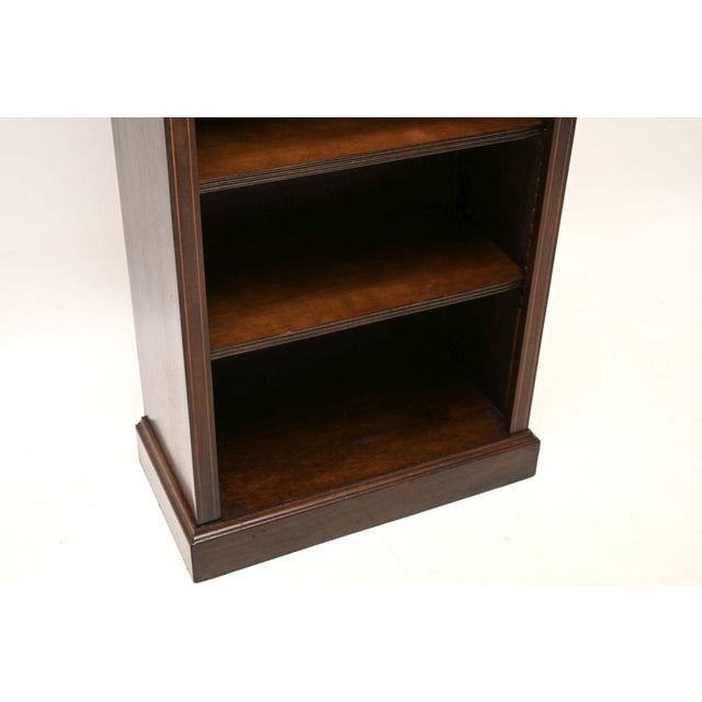 Wood Antique Sheraton Style Open Bookcase, 1950s For Sale - Image 7 of 8