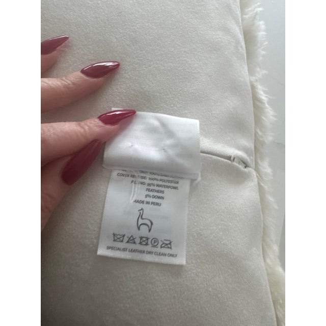 Restoration Hardware Rh Suri Alpaca Fur Pillow Covers (Set of 2) | Luxurious Long Pile | Neutral For Sale - Image 4 of 4