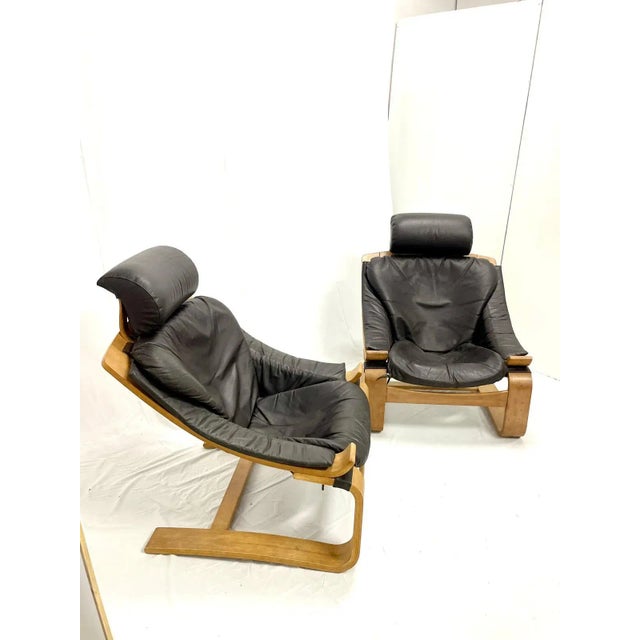 Wood Kroken Pigeon Armchairs by Åke Fribytter for Nelo Möbel, 1970, Set of 2 For Sale - Image 7 of 10