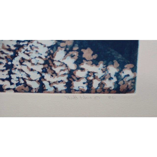 Paper Vintage Koi Pond "Second June" Etching W/ Aquatint by Thadd Evans C.1986 For Sale - Image 7 of 11