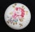 Mid 20th Century Vintage Colorful Floral Porcelain & Brass Passage Door Knob Set For Sale - Image 5 of 8