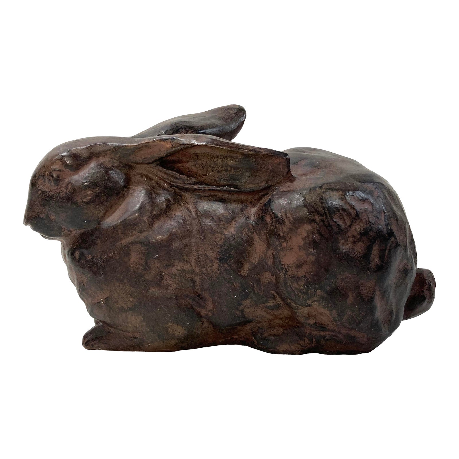 Vintage Large Resin Bunny Rabbit Figure | Chairish