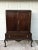 Traditional Vintage Mahogany Display Cabinet | Queen Anne Style Cabinet | Mirrored Interior For Sale - Image 3 of 8