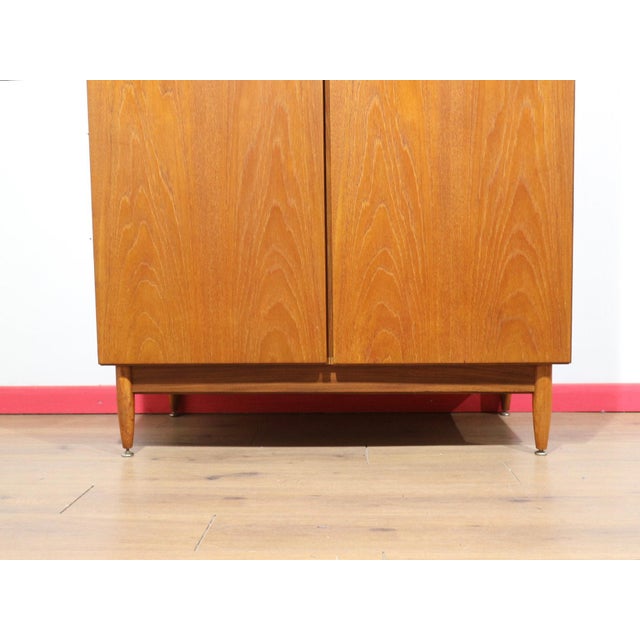 Wood Mid Century Modern Vintage Teak Armoire Wardrobe by White and Newton Danish Style For Sale - Image 7 of 13
