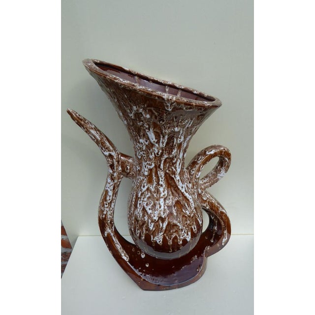 Vallauris Fat Lava Organic Freeform Ceramic Vase, 1970s For Sale - Image 9 of 10