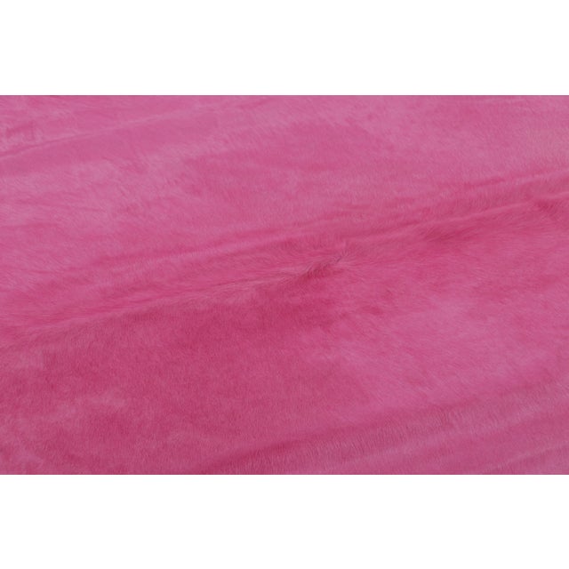 Rug & Kilim Rug & Kilim’s Contemporary Cowhide Solid Rug in Bright Pink Hues For Sale - Image 4 of 7