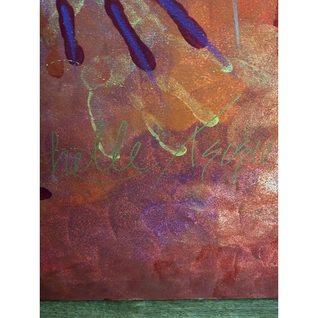Michelle Tsosie Sisneros Original Painting Large 48x36 Signed Southwestern Art For Sale - Image 12 of 18