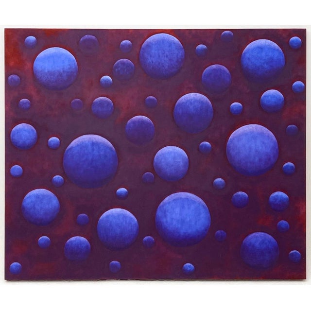 Paul Brach (American, 1924-2007). Music of the Spheres Blue Bolero 2002 Oil on canvas Hand signed verso 60 x 72 inches...