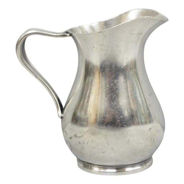 Vintage 1940s Us Navy Reed & Barton Silver Plated Soldered Small Creamer Pitcher For Sale