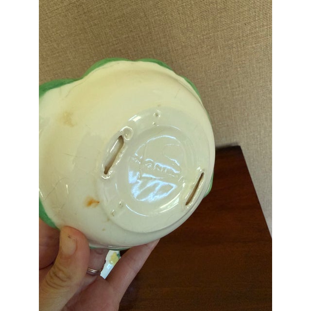 Vintage Scalloped Porcelain Creamer With Saucer Set For Sale - Image 6 of 9