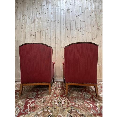 English-Style Bergère Armchairs, Set of 2 For Sale - Image 3 of 5