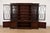 Mid 20th Century Baker Furniture Georgian Monumental Carved Flame Mahogany Breakfront Bookcase Cabinet, Circa 1960s For Sale - Image 5 of 14