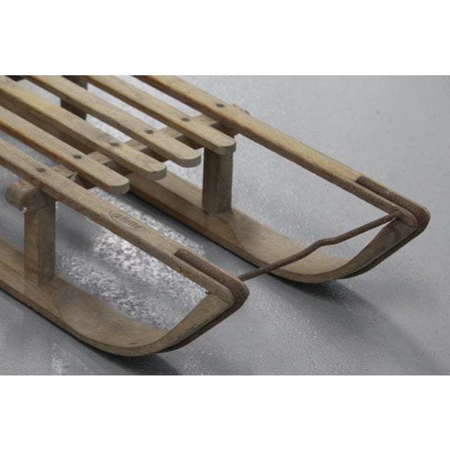 1950s Wood Snow Sled, France, 1950s For Sale - Image 5 of 18