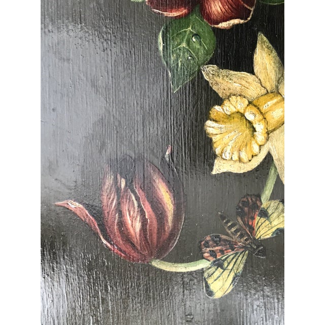 Framed Painted Floral Flowers Still Life on Board For Sale - Image 11 of 13