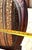 Wood Antique Carved Mahogany Accent Chair With Striped Floral Upholstery. For Sale - Image 7 of 7
