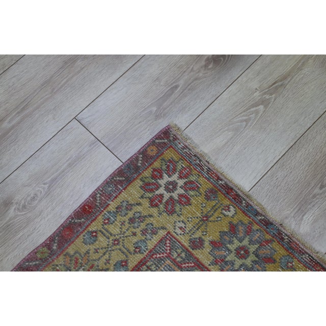 Red 1960s Bohemian Style Hand Knotted Red Oushak Rug For Sale - Image 8 of 10