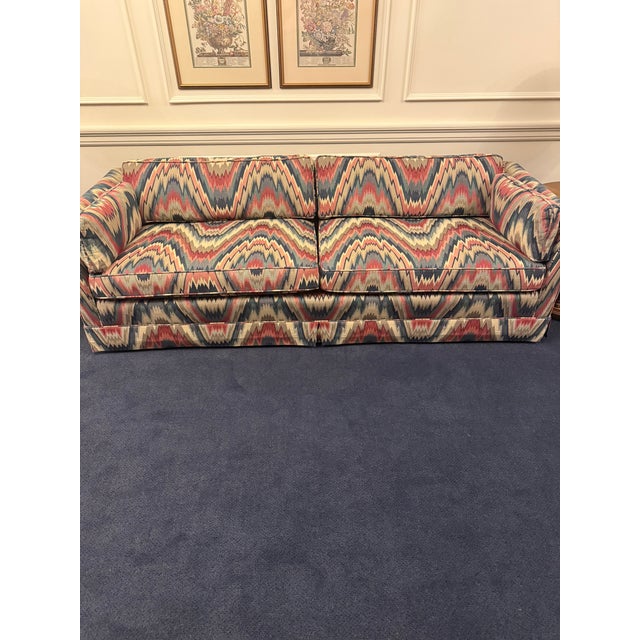 Mid-Century Modern 1960s Erwin-Lambeth Tuxedo Couches For Sale - Image 3 of 4