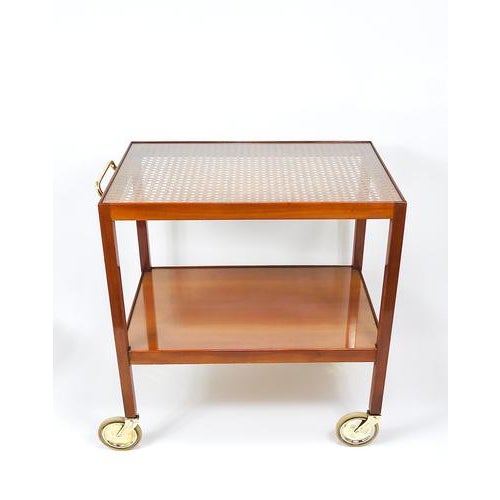 1930s Bar Cart Serving Trolley by Julius Jirasek for Werkstätte Hagenauer, Vienna, 1930s For Sale - Image 5 of 18