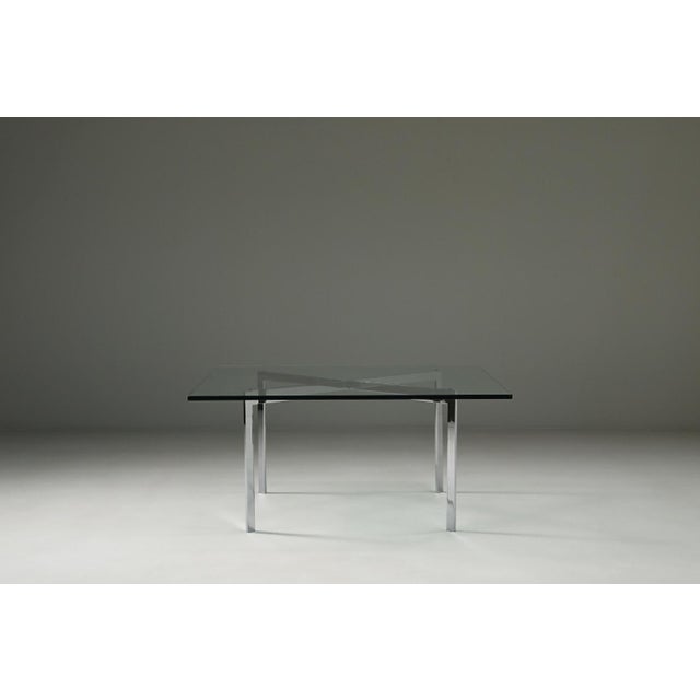 Original Barcelona coffee table by Ludwig Mies van der Rohe for Knoll, 1920s United States. Based on the combination of...