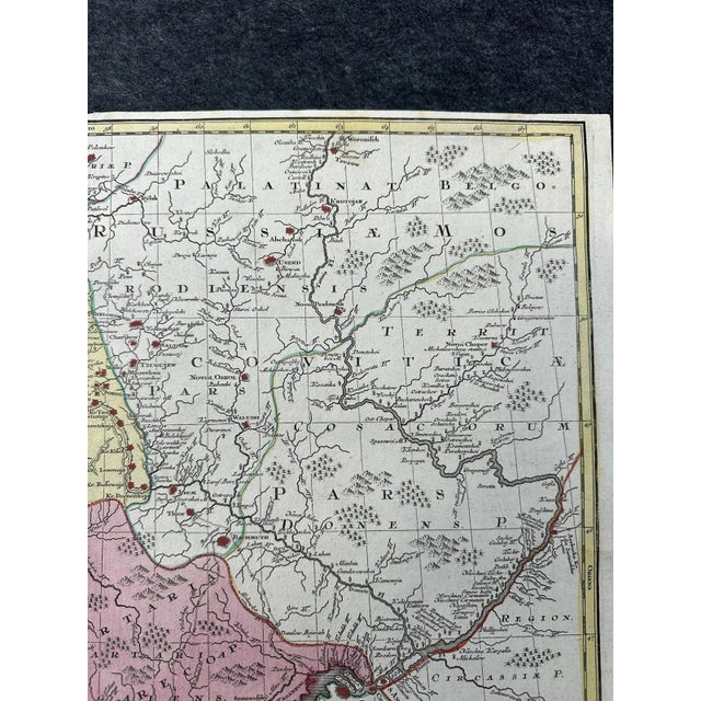 Afra & Tobia Scarpa Theatrum Belli Turcicarum et Tartaricum: Ukraine and Crimea Map from Tobias Conrad Lotter, 1740 For Sale - Image 4 of 13