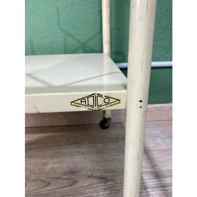 Vintage White Hospital Table For Sale - Image 10 of 13