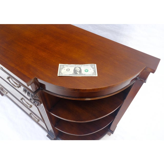 Mahogany c1940s 3 Drawer Shelves Sideboard Credenza Console MINT For Sale - Image 16 of 18