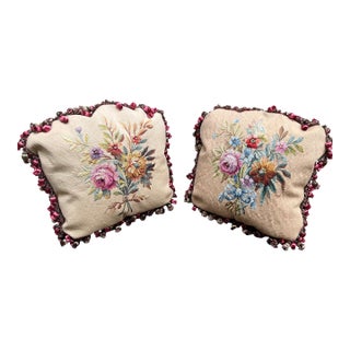 A Set of Antique Aubusson Tapestry Pillows For Sale