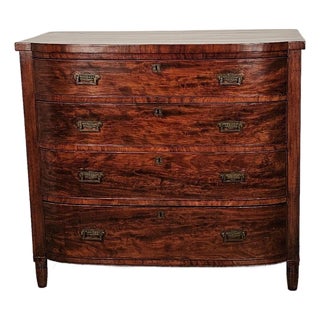 Early 19th Century Tiger-Striped Mahogany Chest, England Circa 1810 For Sale