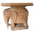 Bunny Williams Home Vintage Woven Wicker Elephant Tray Side Drinks Table With Wood Tusks, Tropical Regency Style For Sale - Image 4 of 13
