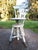 Antique Painted High Back Piano Stool W/ Nautical Glass Claw Feet For Sale - Image 15 of 18