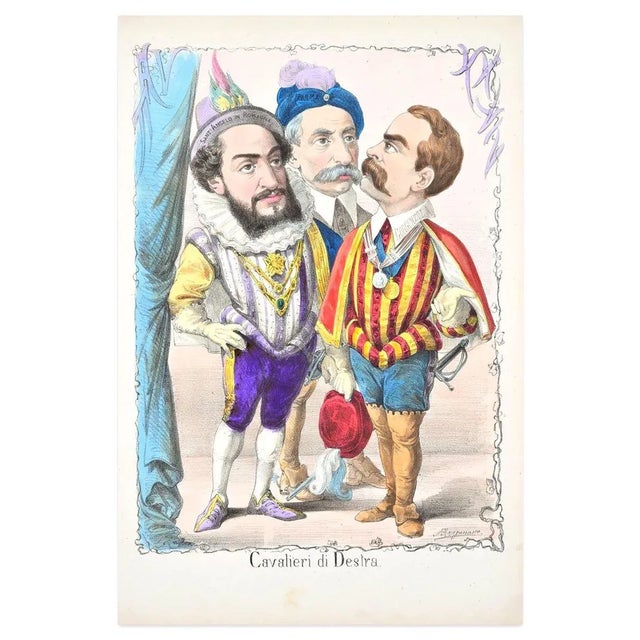 Cavalieri di Destra - Lithograph by A. Maganaro - 1870s 1870s For Sale - Image 3 of 3