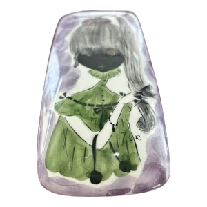 Ceramica De Milano Italy 1960’s Trinket Box With Girl on Top