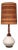 1950s Maria Kipp Mid-Century Organic Modern Natural Reed Woven Shade With Ceramic Lamp For Sale