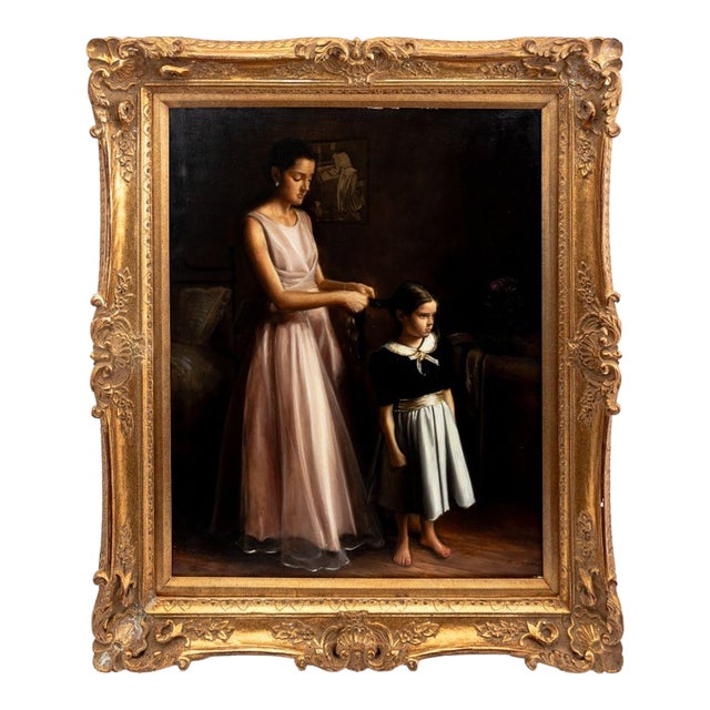 Continental School "Mother and Child" Oil For Sale