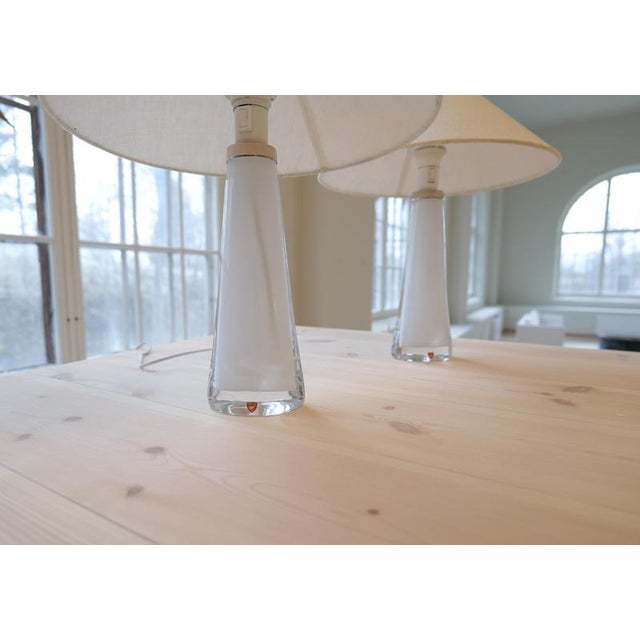 Mid-Century Table Lamps attributed to Carl Fagerlund for Orrefors Sweden RD, 1960s, Set of 2 For Sale - Image 15 of 18