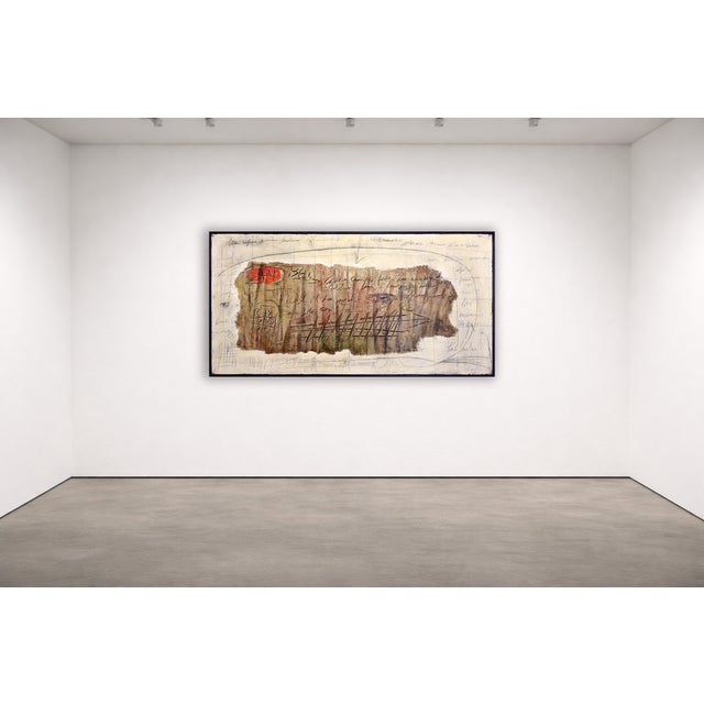 Massimo d'Orta, Papiro (Papyrus), Mixed Media Painting on Canvas, 2006 For Sale - Image 10 of 11