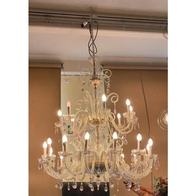 24-Light Chandelier from FG, 1980s For Sale - Image 4 of 12