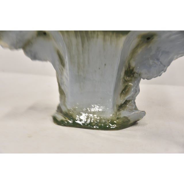 Antique White Early 20th Century Glazed Turn Tepltiz Amphora Bust of Woman For Sale - Image 8 of 14