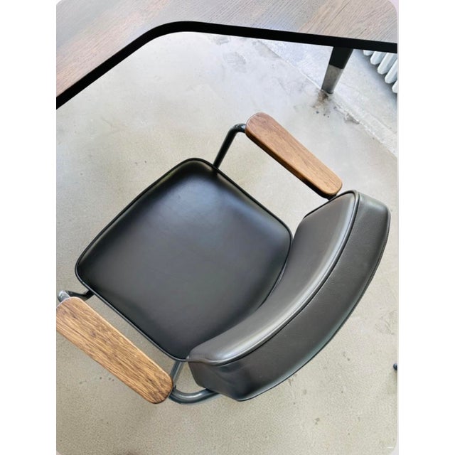 Vitra Presidence Executive Desk with 2 Executive Chairs and 1 Swivel Executive Chair by Jean Prouvé, Set of 4 For Sale - Image 4 of 18