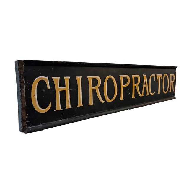 American Early 20th Century American "Chiropractor" Sign For Sale - Image 3 of 9