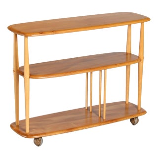 Mid-Century Model 361 Baby Giraffe Windsor Trolley Bookcase in Elm and Beech from Ercol, 1960 For Sale