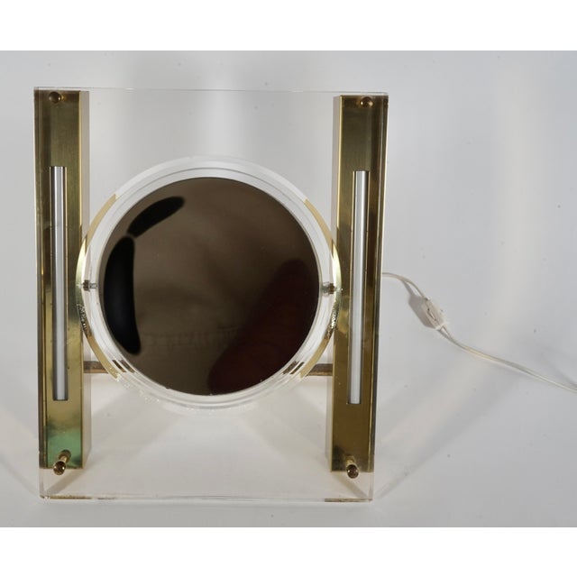 Vintage Rialto New York Mid-Century Modern Lucite Lighted Vanity Mirror- Magnifying/Standard Setting. Can be uses for...