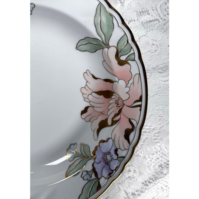 Contemporary Vintage Fitz & Floyd Fleur Fantasia Serving Bowl – Floral Design For Sale - Image 3 of 8